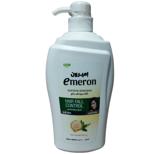 شامپو امیرون مخصوص ریزش مو با عصاره آلوئه ورا emron hair fall control حجم 1000 میل