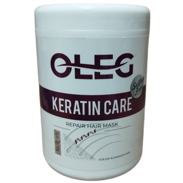ماسک مو داخل حمام اولگ مدل کراتین OLEG KERATIN CARE حجم 1000 میل